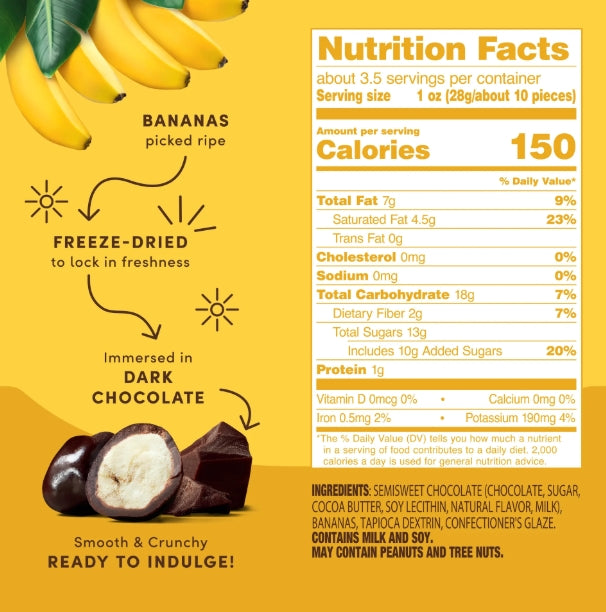 Tru Fru Dark Chocolate Bananas