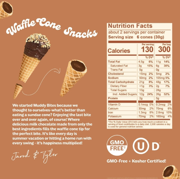 Muddy Bites Waffle Cones