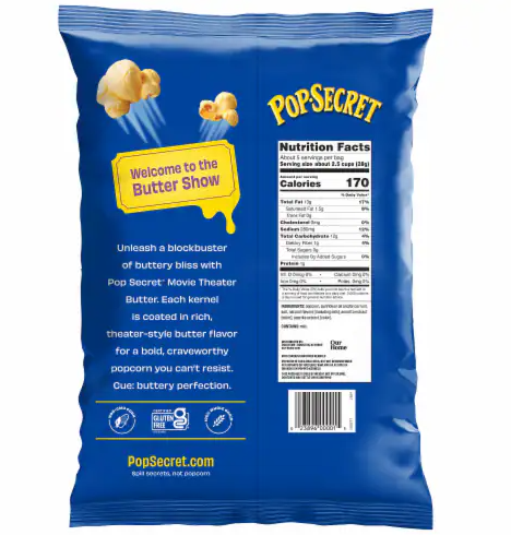 Pop Secret Movie Theater Butter Popcorn