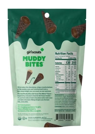 Muddy Bites Waffle Cones Girl Scout Thin Mints