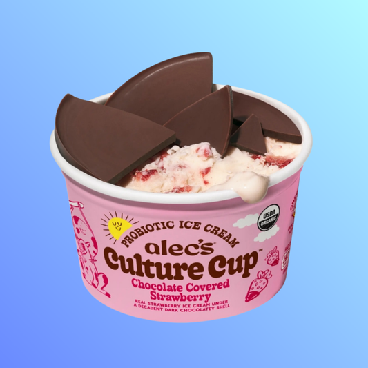 Alec's Ice Cream Culture Cup Chocolate Covered Strawberry