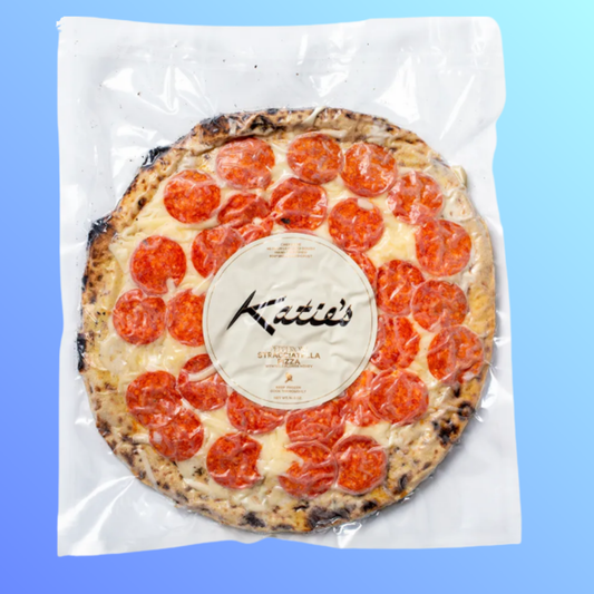 Katie's Pepperoni Stracciatella Pizza