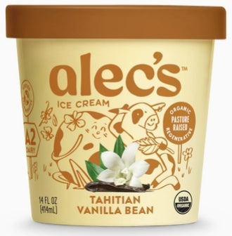Alec's Ice Cream Tahitian Vanilla Bean Organic A2 Ice Cream